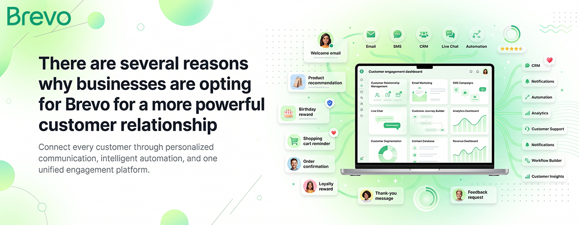 There are several reasons why businesses are opting for Brevo for a more powerful customer relationship